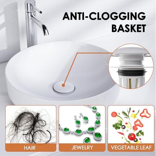 Lsnisni 2-Piece Universal Bathroom Sink Stopper 2 in 1 System
