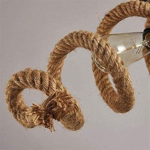 Elegant Retro Industrial Pendant Lighting with Hemp Rope Perfect for Your Home
