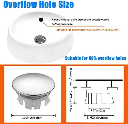 Comelite Premium Solid Brass Overflow Trim Ring for Bathroom Sinks