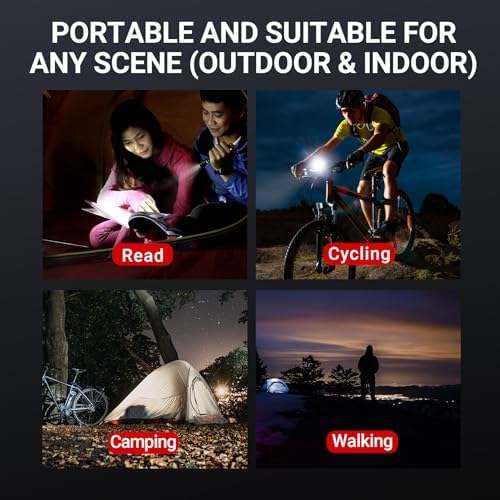 Compact 1400 Lumens led flashlight rechargeable waterproof