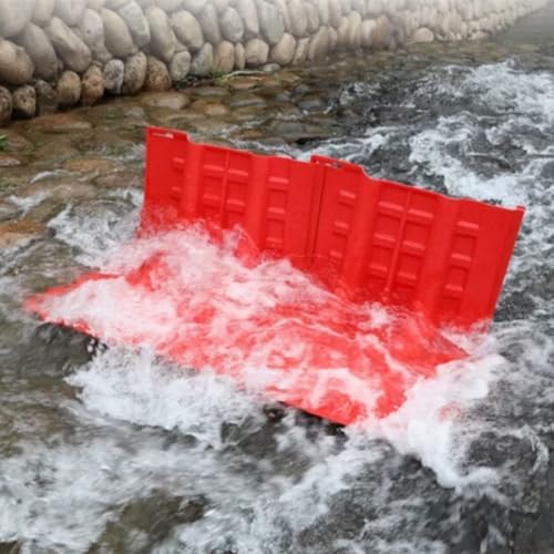 ABS Flood Barrier L-Shaped Water Gate 6pcs Red