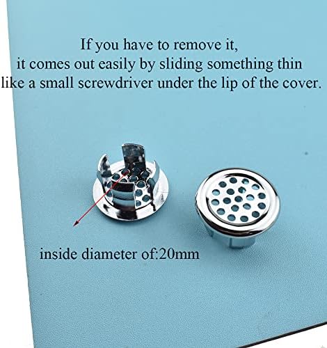 OdinestBathroom Sink Overflow Plug Set with Chrome Silver Mesh