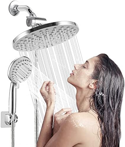 DSCD 8 Inch High Pressure Rainfall Handheld Shower Combo with 60 Inch Hose