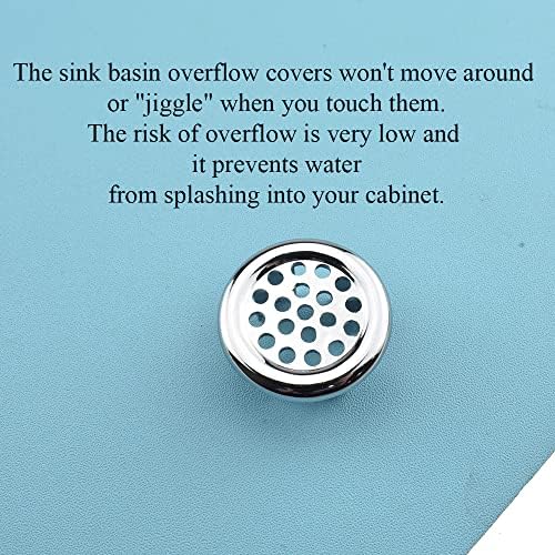 OdinestBathroom Sink Overflow Plug Set with Chrome Silver Mesh