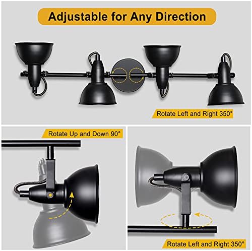 HiBay 4-Light Tracks Adjustable Adjustable Ceiling Light