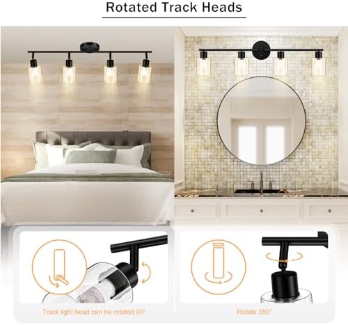 BoostArea 4-Light LED Track Lighting Kit