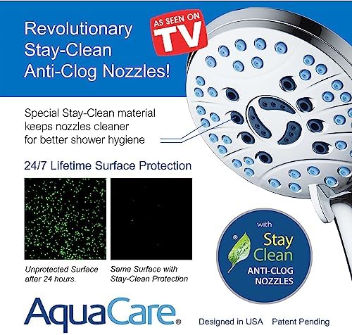 Hotel Spa AquaCare High Pressure Handheld Rain Shower Head Combo