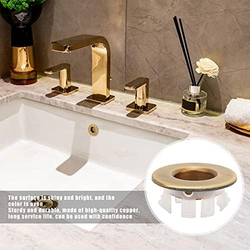 Sink Overflow Rings Matte Gold Bathroom Drain Cover