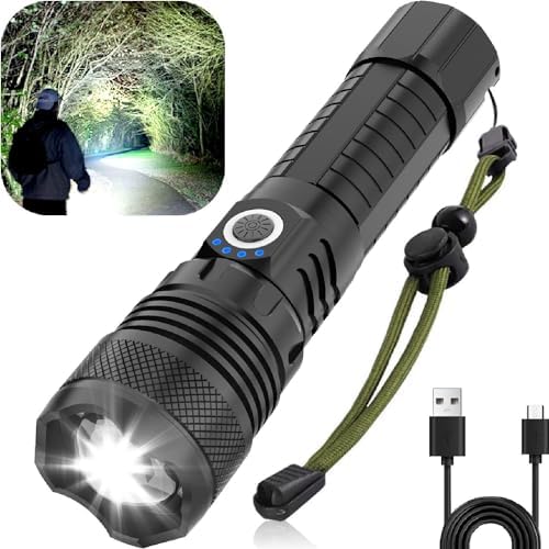 Victor Rechargeable LED Flashlight 10000 Lumens Waterproof 10-Hour Battery