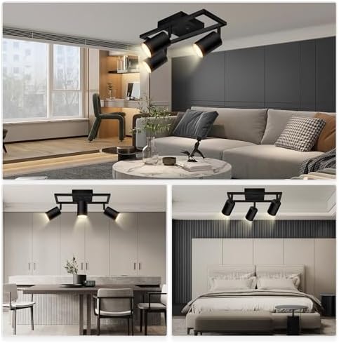 BoostArea 3 Light Track Lighting Kit with Rotatable Heads