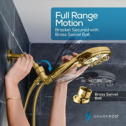 Rain shower experience with 9 spray settings