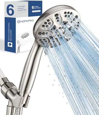 HOPOPRO 6-Mode High Flow Handheld Shower Head Set