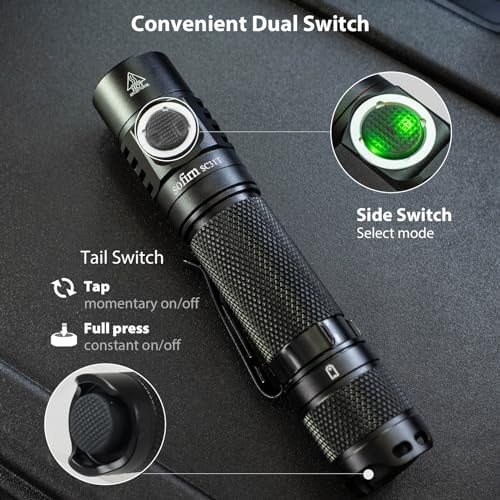 Tactical flashlight with Rechargeable Diffuser