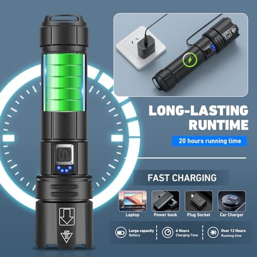 Bailinghai Brightest LED Flashlight IPX6 Waterproof