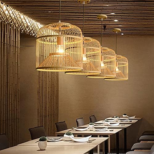 Stunning Bamboo Pendant with Adjustable Height