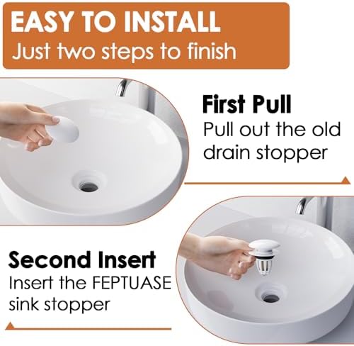 Lsnisni 2-Piece Universal Bathroom Sink Stopper 2 in 1 System