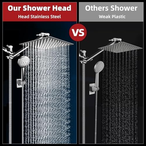 Vivid 10 Adjustable Shower Head Multiple Modes Rainfall All-in-One Bathroom Fixture