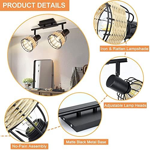 Vintage 2-Light LED Track Lighting Kit