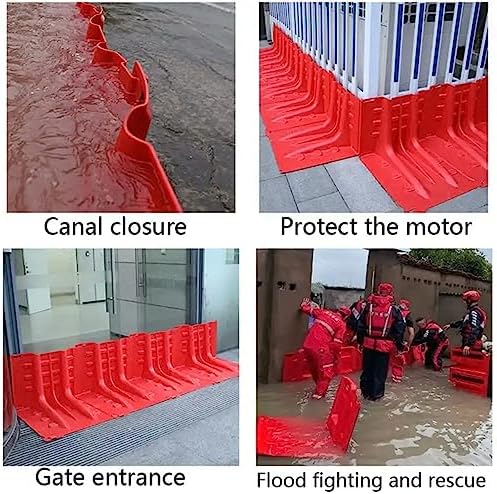 Flood Protection Barrier L-Shape ABS Plastic 6PCS