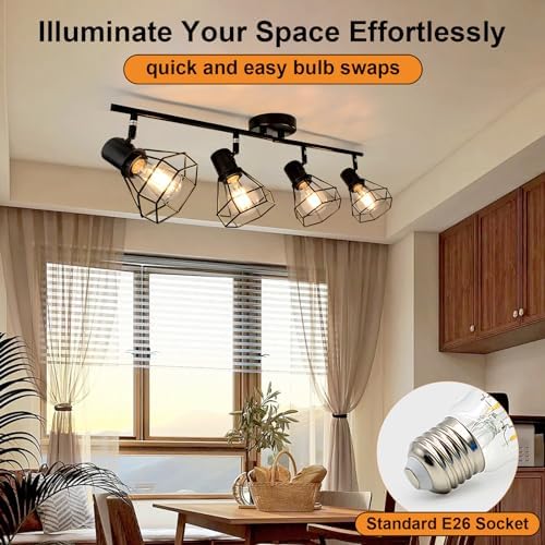 4-Light Adjustable LED Track Lighting Kit