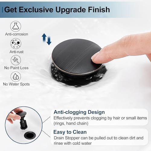 Oil Rubbed Bronze Pop Up Drain for Bathroom Sink