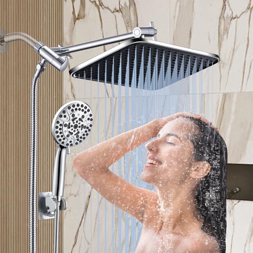 14 Inch High Pressure Rain Shower Head with Handheld Spray Combo