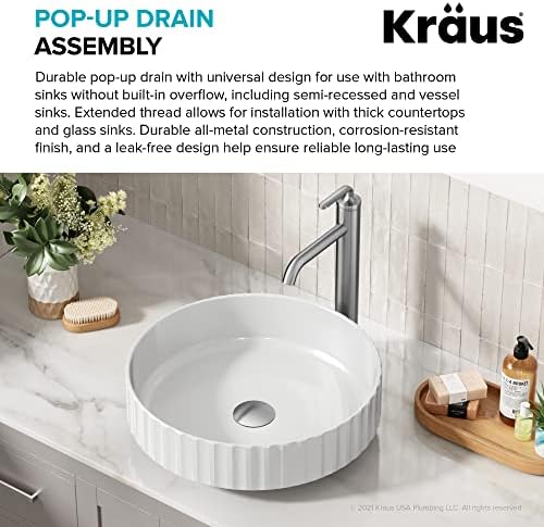 Kraus Extendable Sink Drain Stainless Steel 10 34 Overall Length