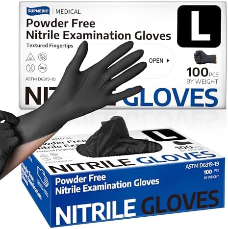 Supmedic Nitrile Gloves Latex-Free Powder-Free for Medical Cooking