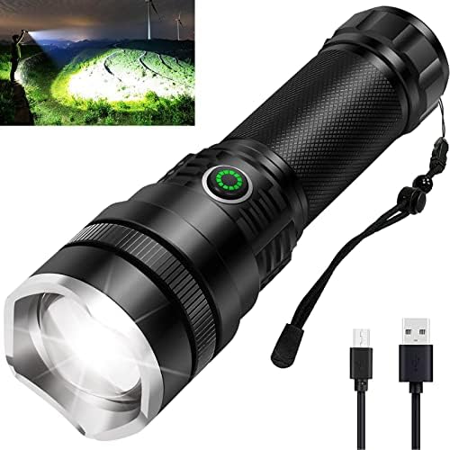 Rechargeable High-Lumen Flashlight with Waterproof Features