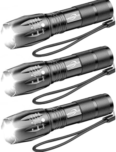 MODOAO 3-Pack Bright Flashlights