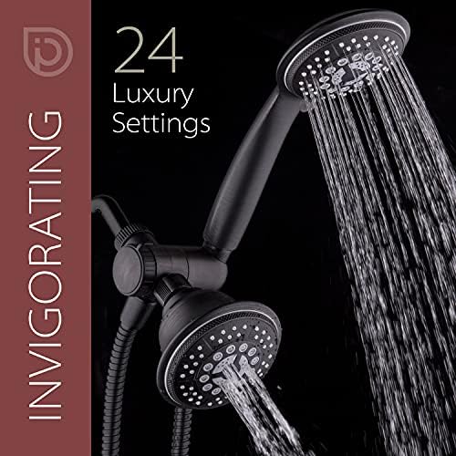 Stainless Steel 24-Setting Handheld Rain Shower Combo