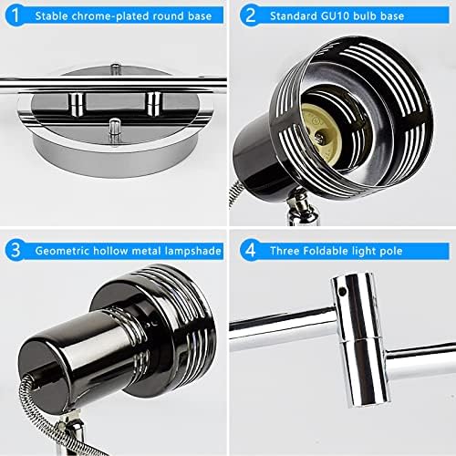 Depuley 6-Light LED Track Lighting Kit with Foldable Arms