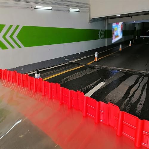 ABS Flood Barrier L-Shaped Water Gate 6pcs Red