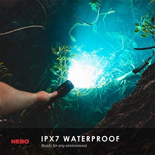 6000 Lumen Rechargeable LED Handheld Flashlight Bundled with EdisonBright USB-Powered Reading Light