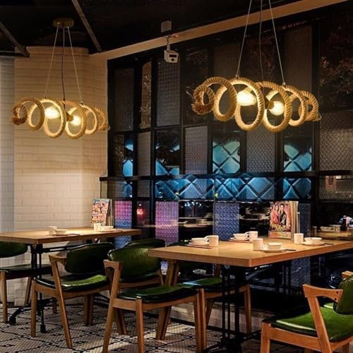 Elegant Retro Industrial Pendant Lighting with Hemp Rope Perfect for Your Home