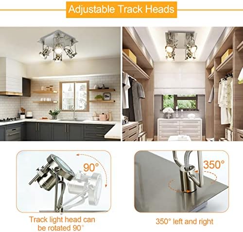 Adjustable GU10 LED Track Lighting with airflow for home commercial use