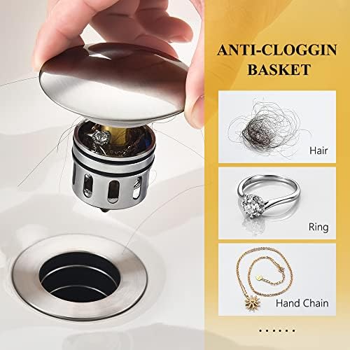 Yodel Bathroom Sink Drain with Hair Catcher