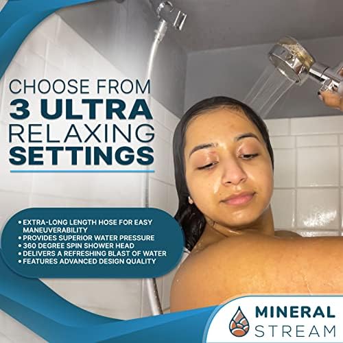 MineralStream TurboFan Handheld Shower for Dry Hair Skin Spa-Grade Experience
