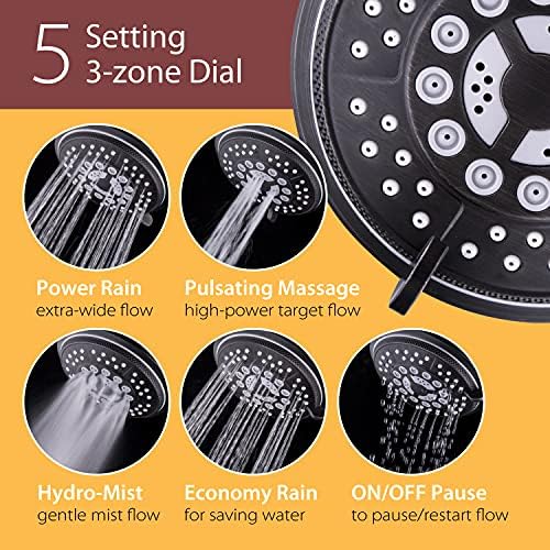 Stainless Steel 24-Setting Handheld Rain Shower Combo