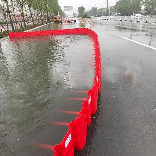 ABS Flood Barrier L-Shaped Water Gate 6pcs Red