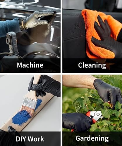 Durable Nitrile Gloves Latex-Free Puncture-Resistant