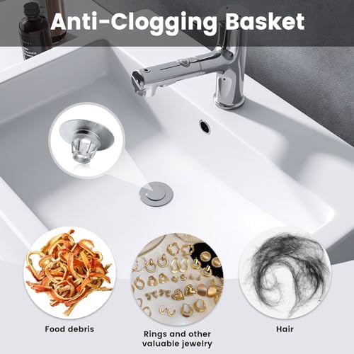 Universal 2 in 1 Bathroom Sink Stopper