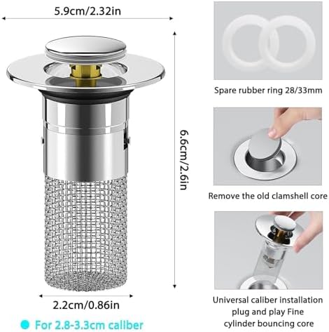 Bath Time Needs No Traps Sink Stopper Hair Catcher for Efficient Drainage