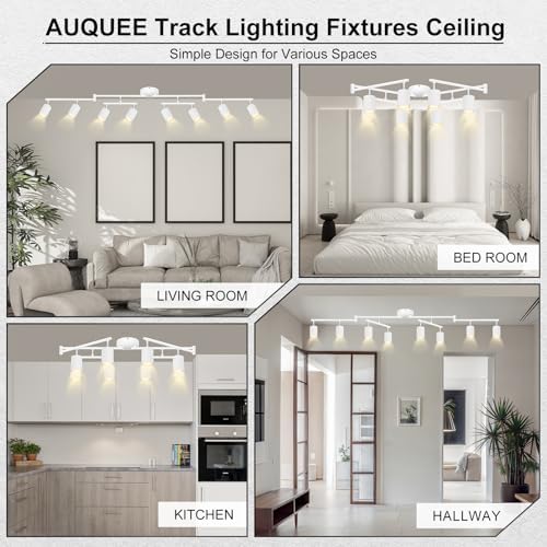 8 Light Track Lighting Fixtures Ceiling Matte White