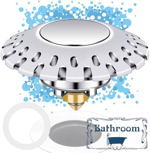 VERUMUNS Universal Tub Stopper Drain Plug with Hair Catcher