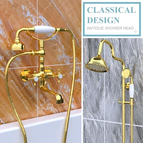 Traditional Telephone Style Brass Handheld Showerhead