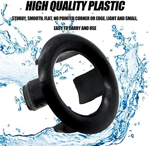 6-Pack Sink Overflow Rings Universal Bath Sink Overflow Hole Cover Matte Black