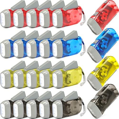 Muddle 24-Piece Hand Crank Flashlight No Battery Self-Powered