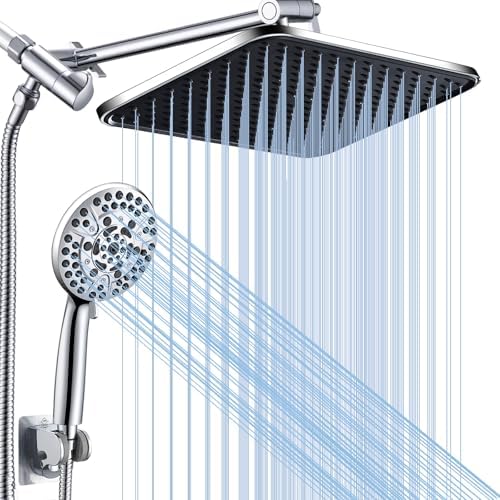 14 Inch High Pressure Rain Shower Head with Handheld Spray Combo