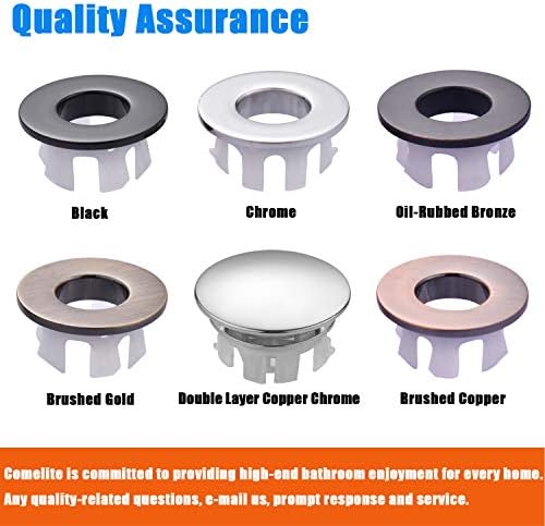 Comelite Premium Solid Brass Overflow Trim Ring for Bathroom Sinks